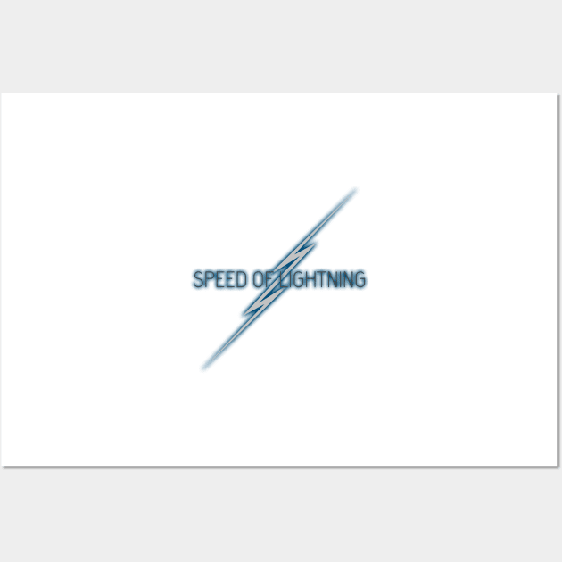 10 - Speed Of Lightning Wall Art by SanTees